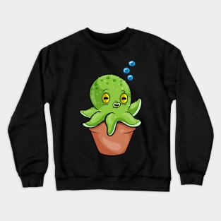 Octopus as Cactus in Pot Crewneck Sweatshirt